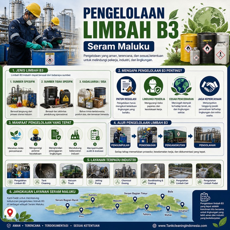 Infografis Pengolahan Limbah B3 di Kepuluan Seram
