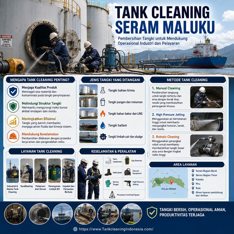 Infografis Tank Cleaning Seram Maluku